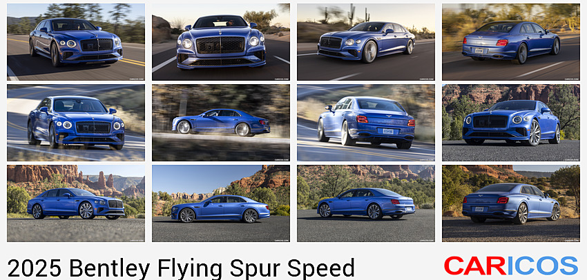 Bentley Flying Spur Speed | 2025MY |  (Color: Neptune) | Front Three-Quarter