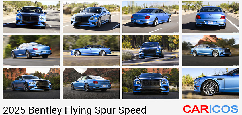 Bentley Flying Spur Speed | 2025MY |  (Color: Storm Grey over Kingfisher) | Front