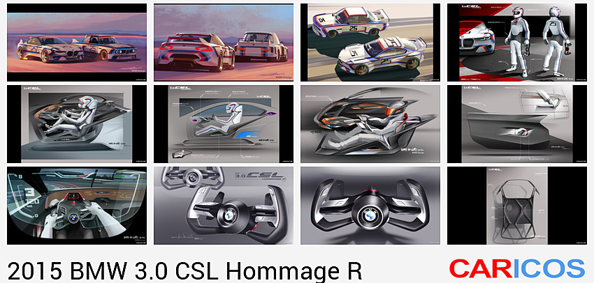 BMW 3.0 CSL Hommage R | 2015MY |  and 1975 BMW 3.0 CSL | Design Sketch