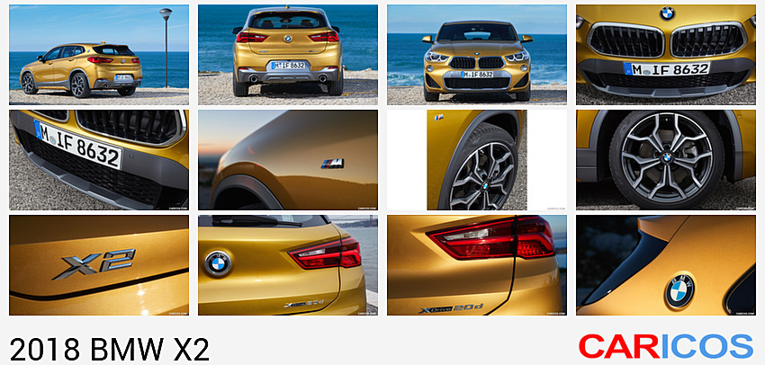 BMW X2 | 2018MY |  xDrive20d M Sport X (Color: Galvanic Gold) | Rear Three-Quarter