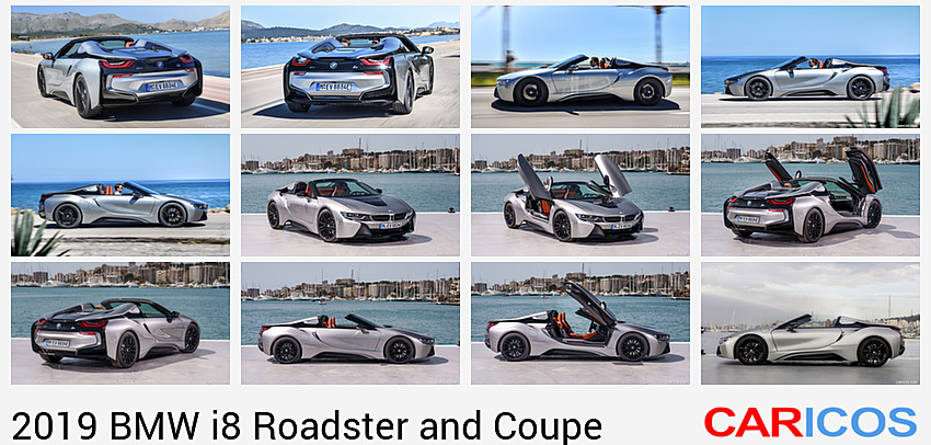 2019 BMW i8 Roadster (Color: Donington Grey) | Rear Three-Quarter