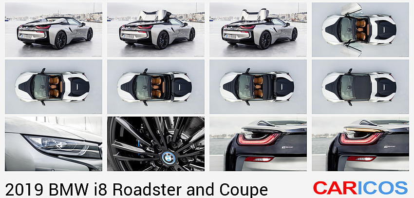 2019 BMW i8 Roadster (Color: Donington Grey) | Rear Three-Quarter