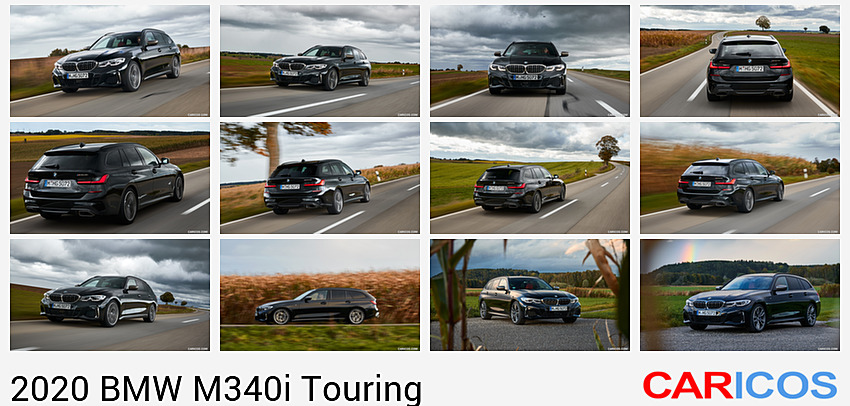 2020 BMW M340i xDrive Touring (Color: Black Sapphire Metallic) | Front Three-Quarter