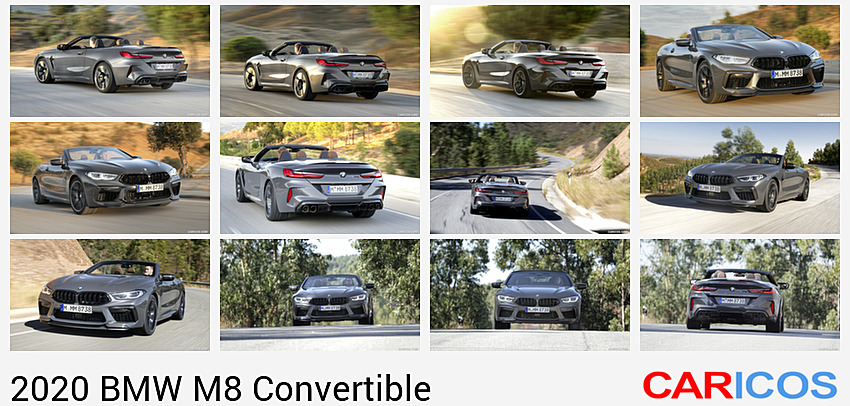 2020 BMW M8 Competition Convertible (Color: Brands Hatch Grey) | Rear Three-Quarter