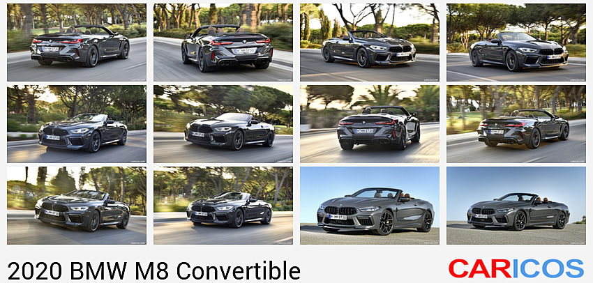 2020 BMW M8 Competition Convertible (Color: Brands Hatch Grey) | Rear Three-Quarter