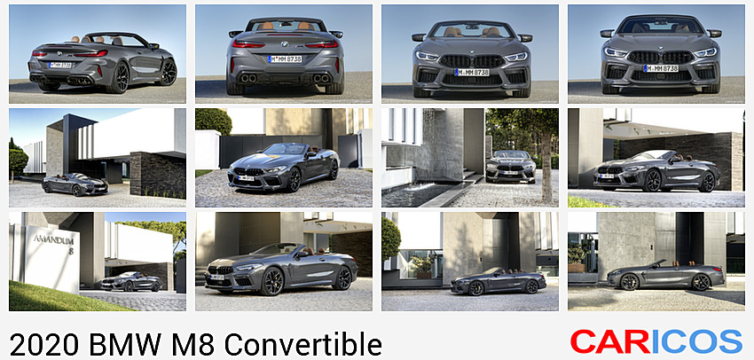 2020 BMW M8 Competition Convertible (Color: Brands Hatch Grey) | Rear Three-Quarter