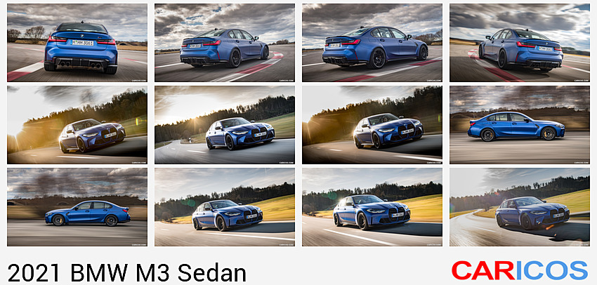 2021 BMW M3 Competition Sedan (Color: Frozen Portimao Blue Metallic) | Rear