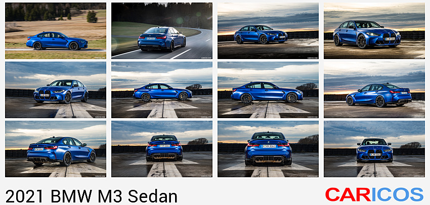 2021 BMW M3 Competition Sedan (Color: Frozen Portimao Blue Metallic) | Side