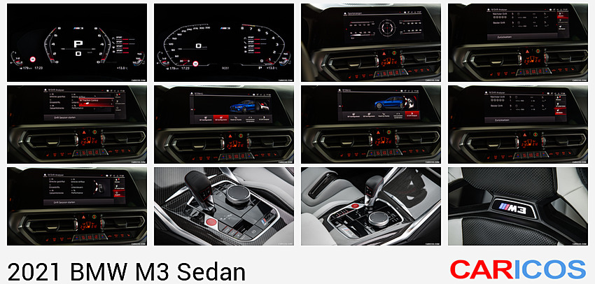 2021 BMW M3 Competition Sedan (Color: Frozen Portimao Blue Metallic) | Digital Instrument Cluster