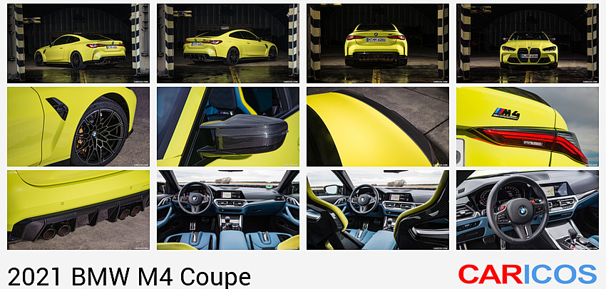 2021 BMW M4 Competition Coupe (Color: Sao Paulo Yellow) | Rear Three-Quarter