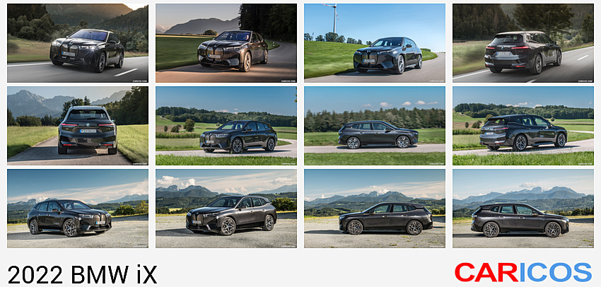 BMW iX | 2022MY |  (Color: Sophisto Grey) | Front Three-Quarter