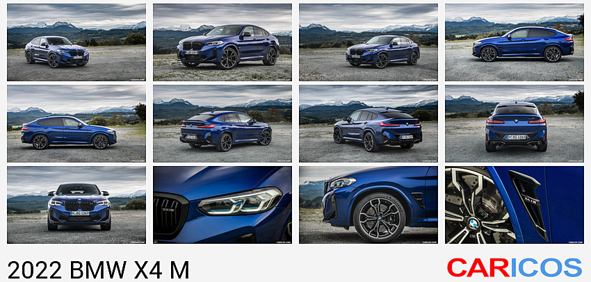 BMW X4 M | 2022MY | (Color: Marina Bay Blue metallic) | Front Three-Quarter