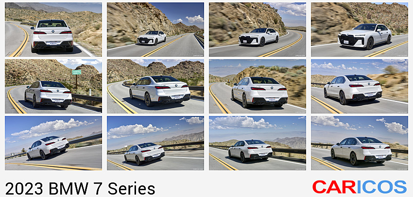 2023 BMW 760i xDrive (Color: Mineral White Metallic; US-Spec) | Rear