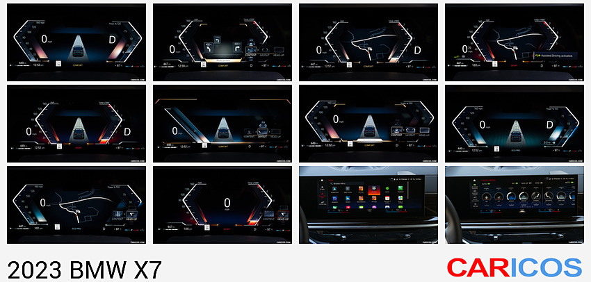 BMW X7 | 2023MY |  xDrive 40i (Color: Blue Ridge Mountain; US-Spec) | Digital Instrument Cluster