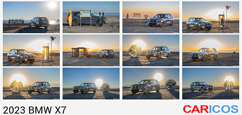 BMW X7 | 2023MY |  xDrive 40i (Color: Sparkling Copper Grey; US-Spec) | Rear Three-Quarter