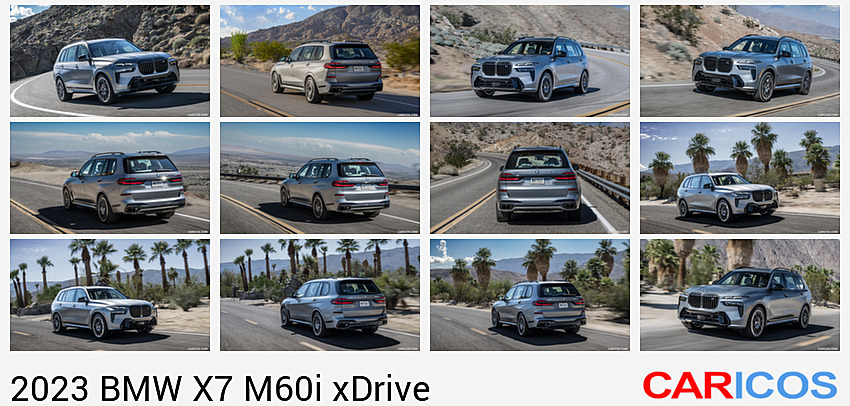 BMW X7 M60i xDrive | 2023MY |  (Color: Frozen Grey; US-Spec) | Front Three-Quarter
