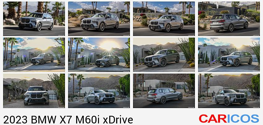 BMW X7 M60i xDrive | 2023MY |  (Color: Frozen Grey; US-Spec) | Front Three-Quarter