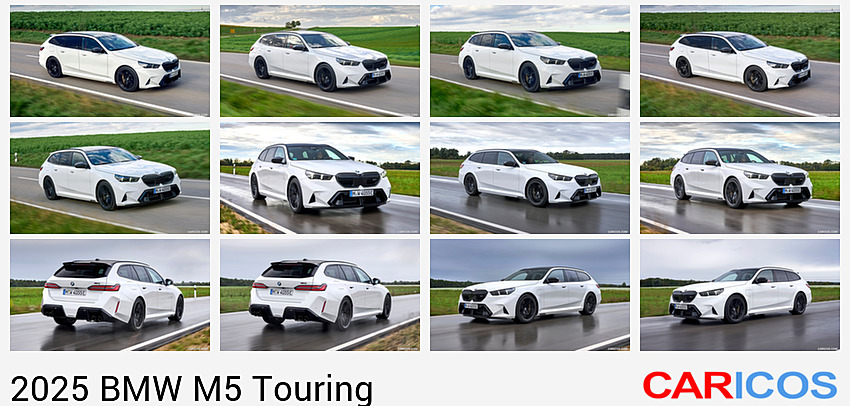 BMW M5 Touring | 2025MY |  (Color: Alpine White) | Front Three-Quarter