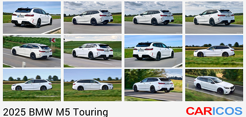 BMW M5 Touring | 2025MY |  (Color: Alpine White) | Rear Three-Quarter