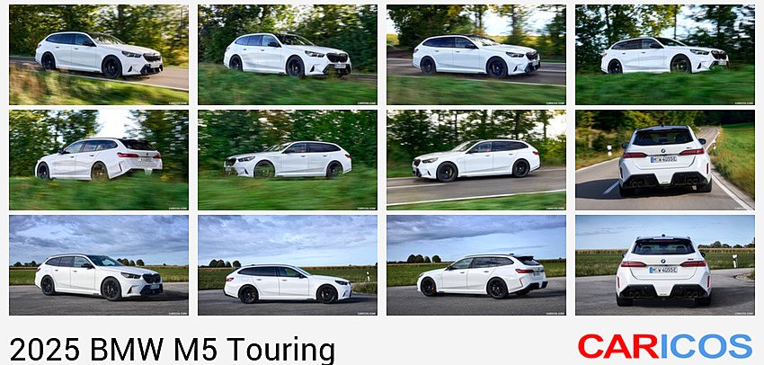 BMW M5 Touring | 2025MY |  (Color: Alpine White) | Front Three-Quarter