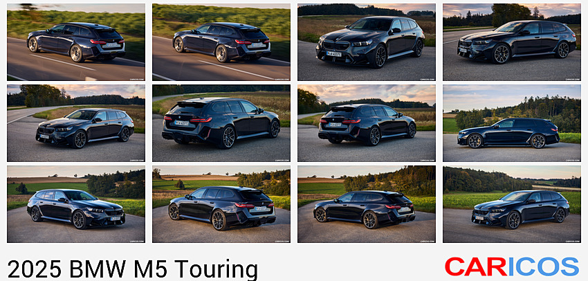 BMW M5 Touring | 2025MY |  (Color: Carbon Black) | Rear Three-Quarter