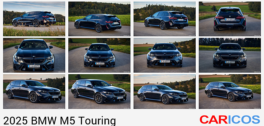 BMW M5 Touring | 2025MY |  (Color: Carbon Black) | Rear Three-Quarter