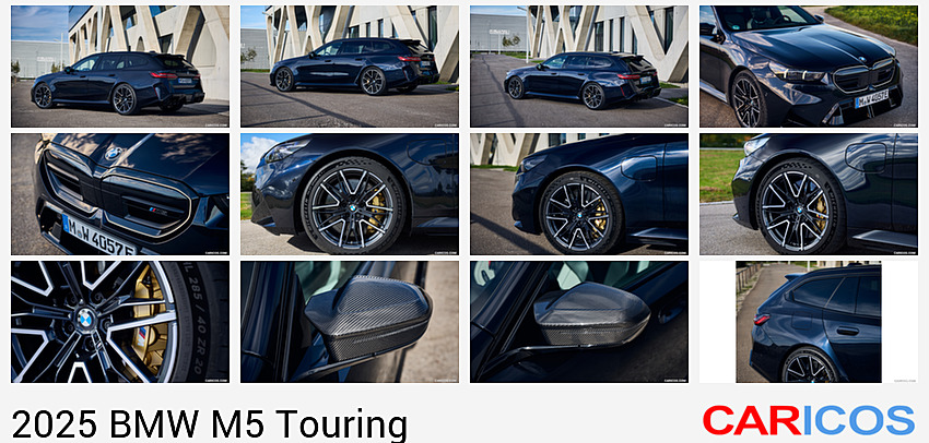 BMW M5 Touring | 2025MY |  (Color: Carbon Black) | Rear Three-Quarter