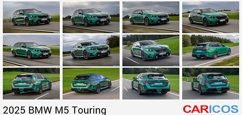 BMW M5 Touring | 2025MY |  (Isle of Man Green) | Front Three-Quarter