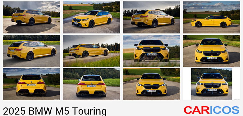 BMW M5 Touring | 2025MY |  (Color: Speed Yellow) | Rear Three-Quarter