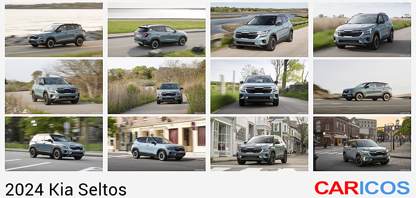 Kia Seltos | 2024MY |  (Color: Pluton Blue) | Front Three-Quarter