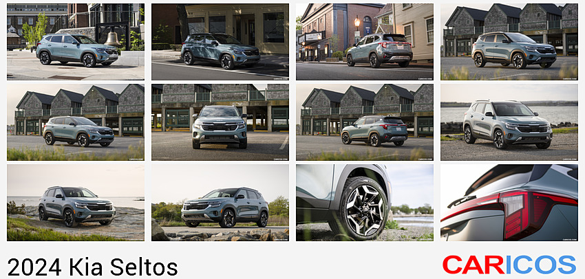 Kia Seltos | 2024MY |  (Color: Pluton Blue) | Front Three-Quarter
