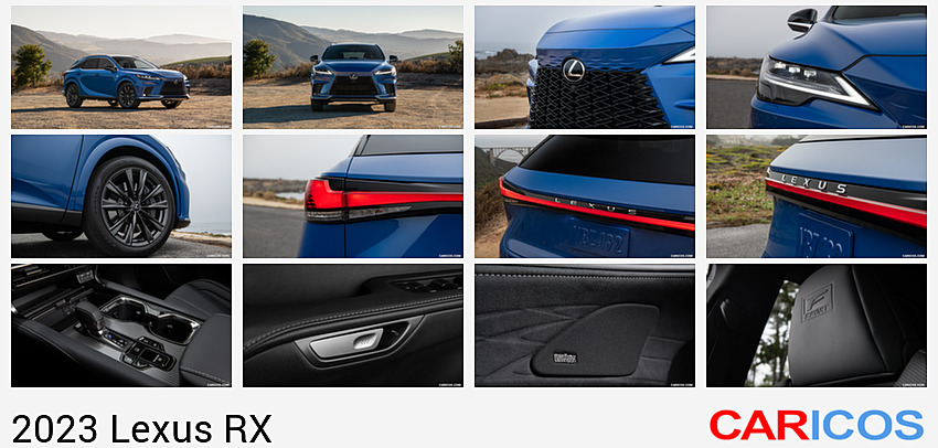 Lexus RX | 2023MY |  350 F SPORT AWD (Color: Heat Blue) | Front Three-Quarter