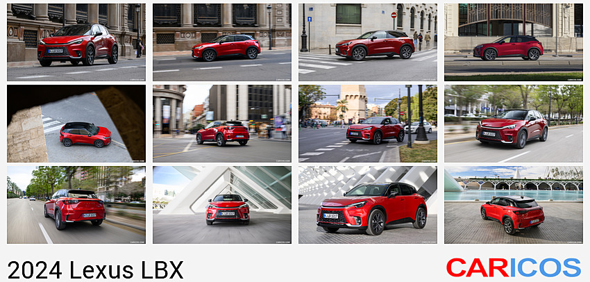 Lexus LBX | 2024MY |  Emotion (Color: Bi-Tone Red) | Front Three-Quarter