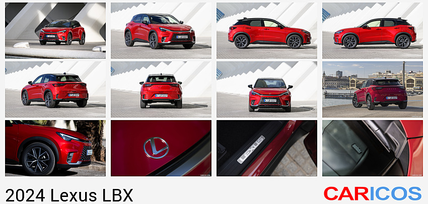 Lexus LBX | 2024MY |  Emotion (Color: Bi-Tone Red) | Front Three-Quarter