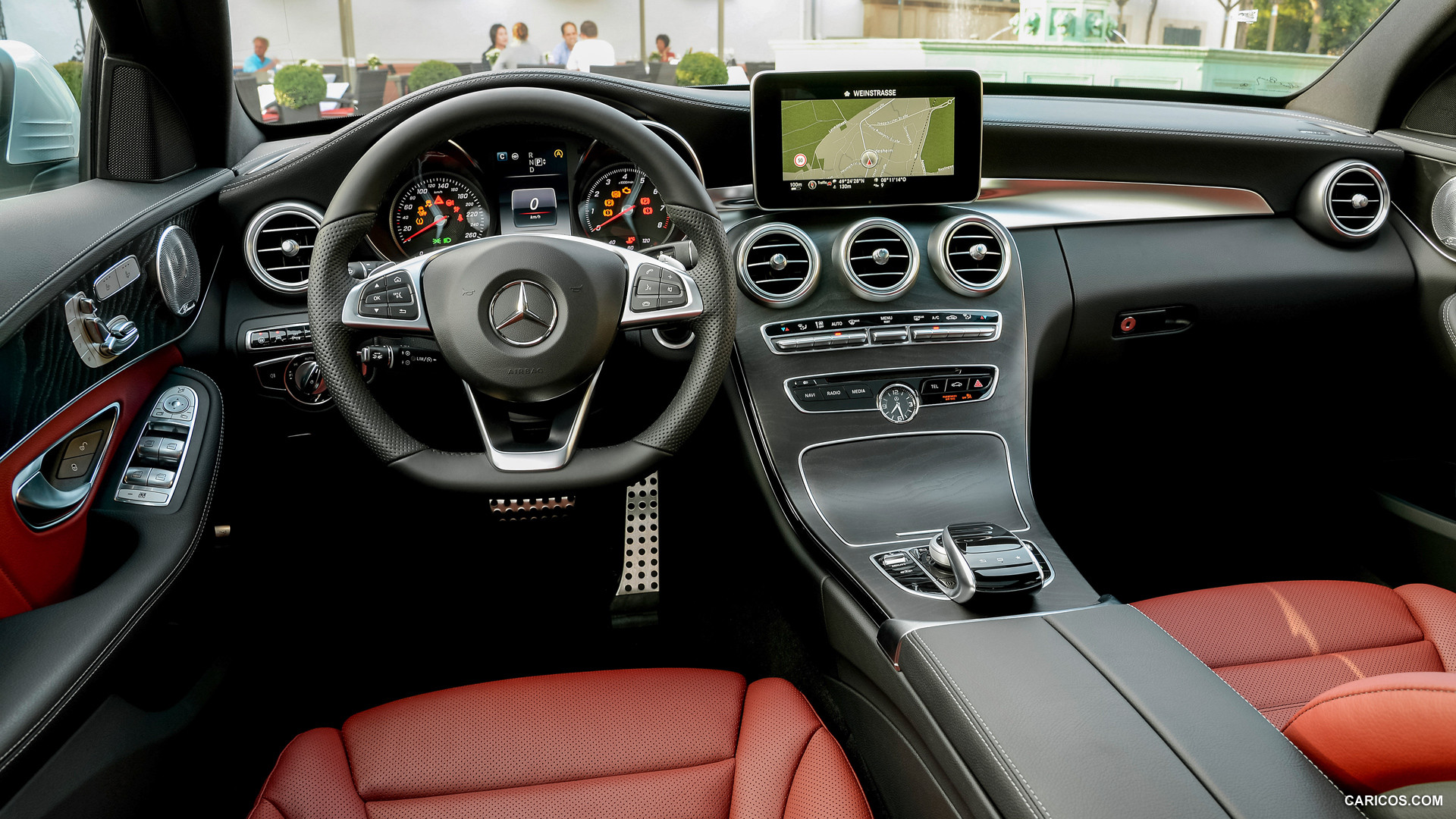 15 Mercedes Benz C Class C 250 Estate Amg Line Leather Red Interior Hd Wallpaper 143