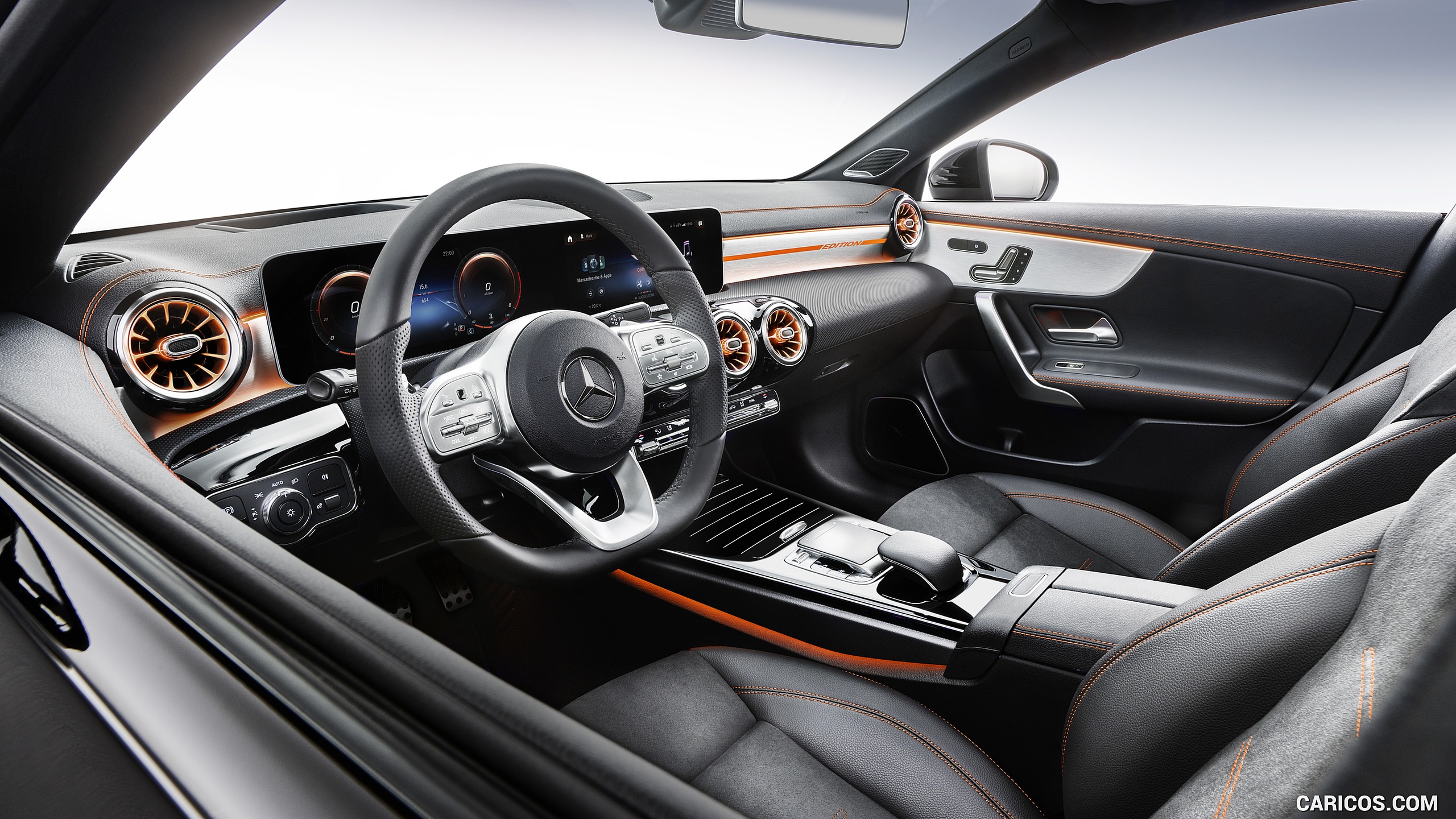 magic Pebish Decrement 2020 Mercedes-Benz CLA 250 Coupe Edition Orange Art - Interior, Detail |  Caricos