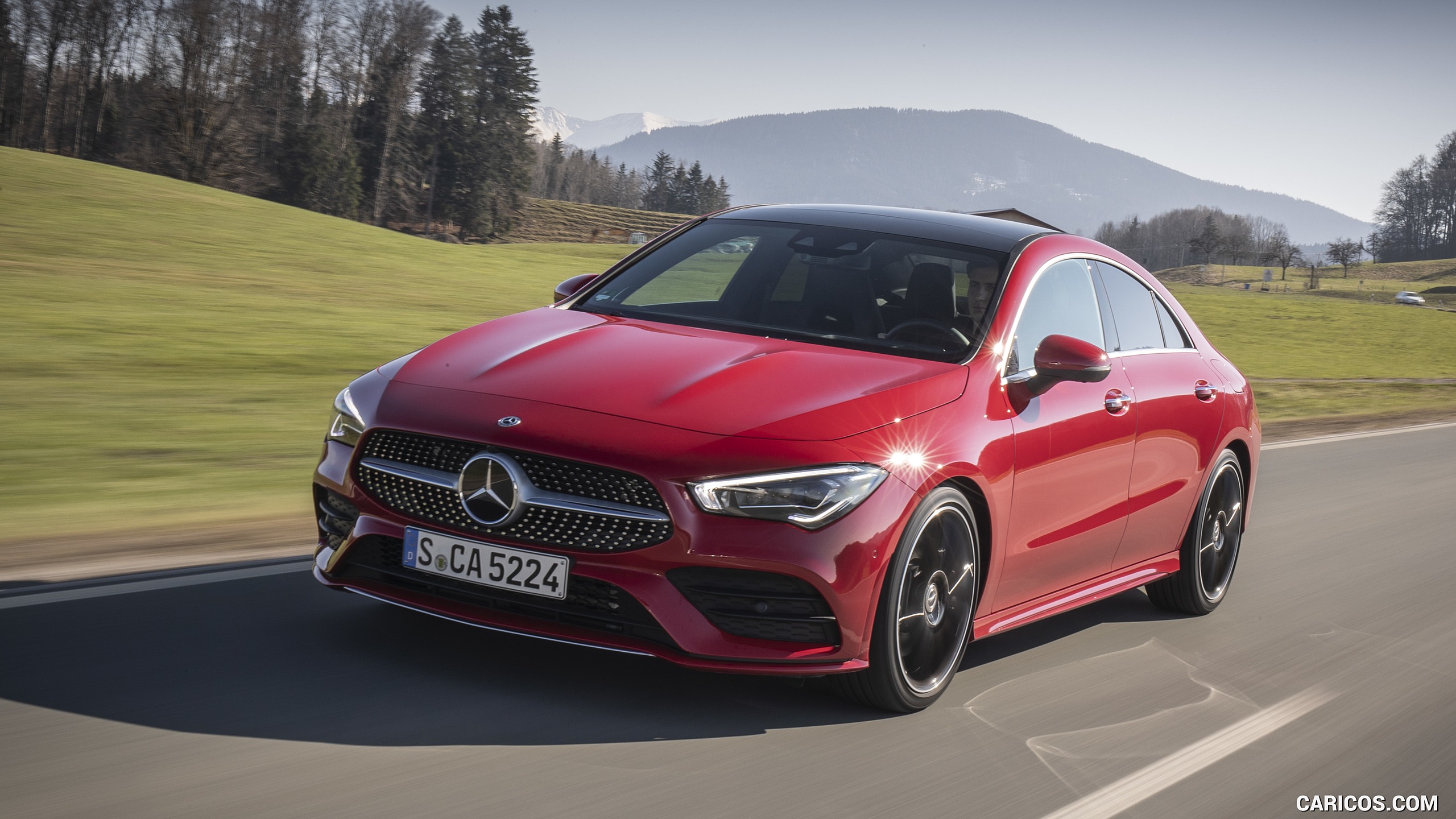 2020 Mercedes Benz Cla 250 4matic Coupe Amg Line Color Jupiter Red Front Three Quarter Hd Wallpaper 77