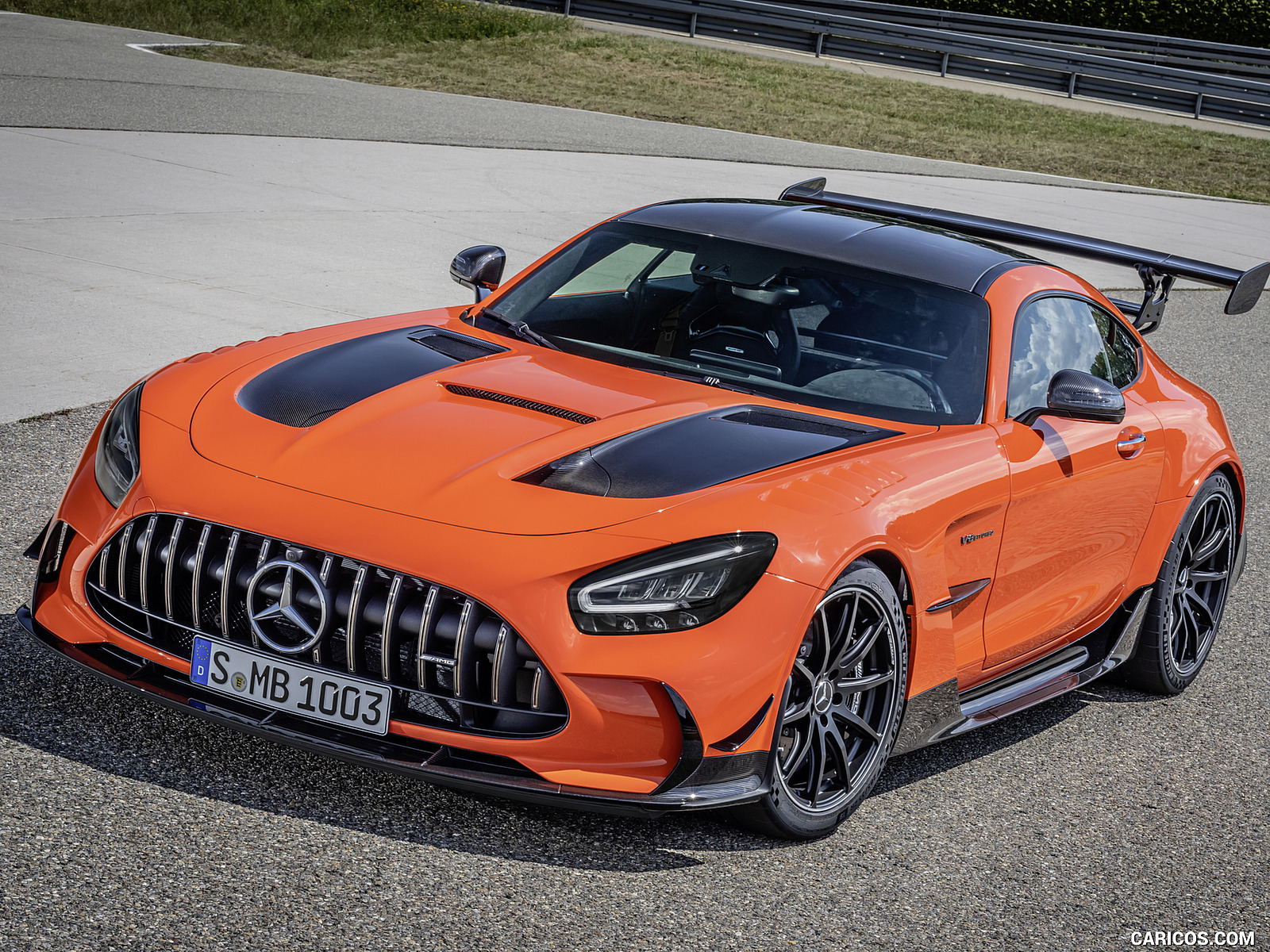2021 Mercedes AMG GT Black Series Color Magma Beam Front Three 