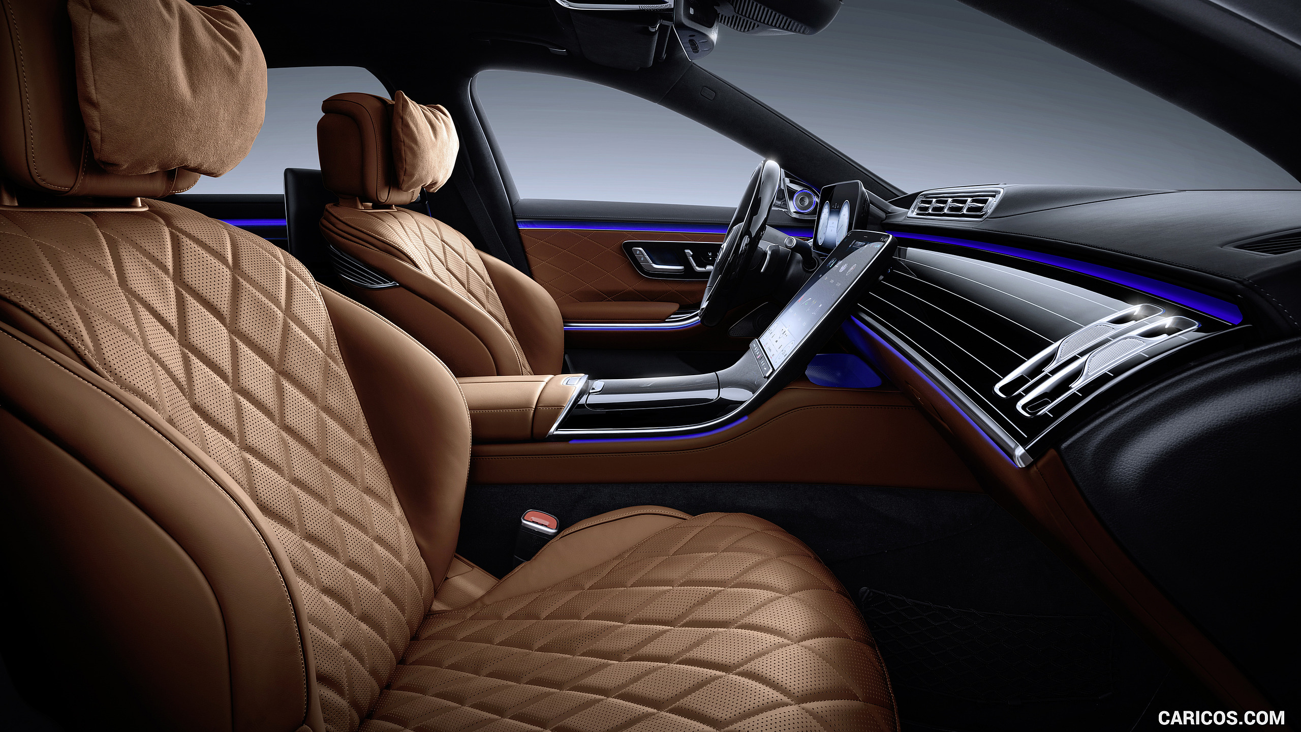 2021 Mercedes-Benz S-Class (Color: Leather Siena Brown) - Interior, Front Seats, #132 of 316