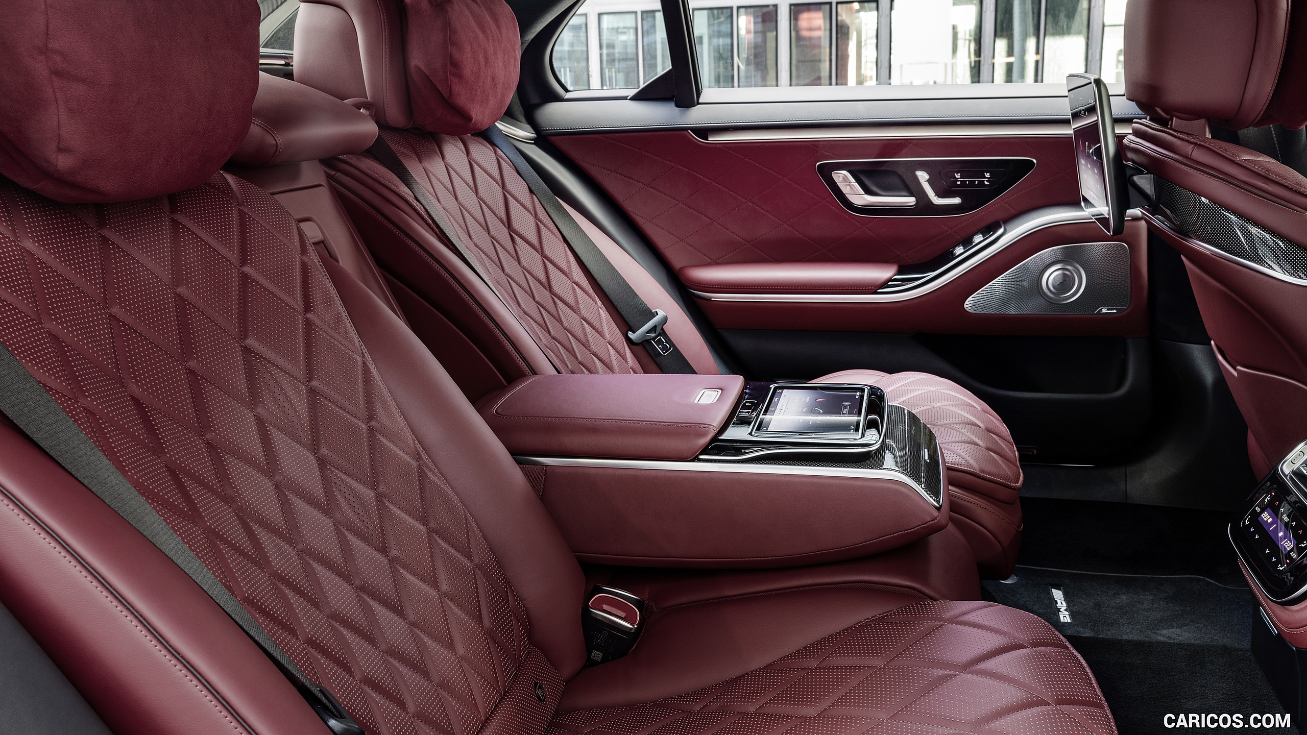 2021 Mercedes-Benz S-Class (Color: Leather Nappa Black/Carmin Red) - Interior, Rear Seats, #41 of 316