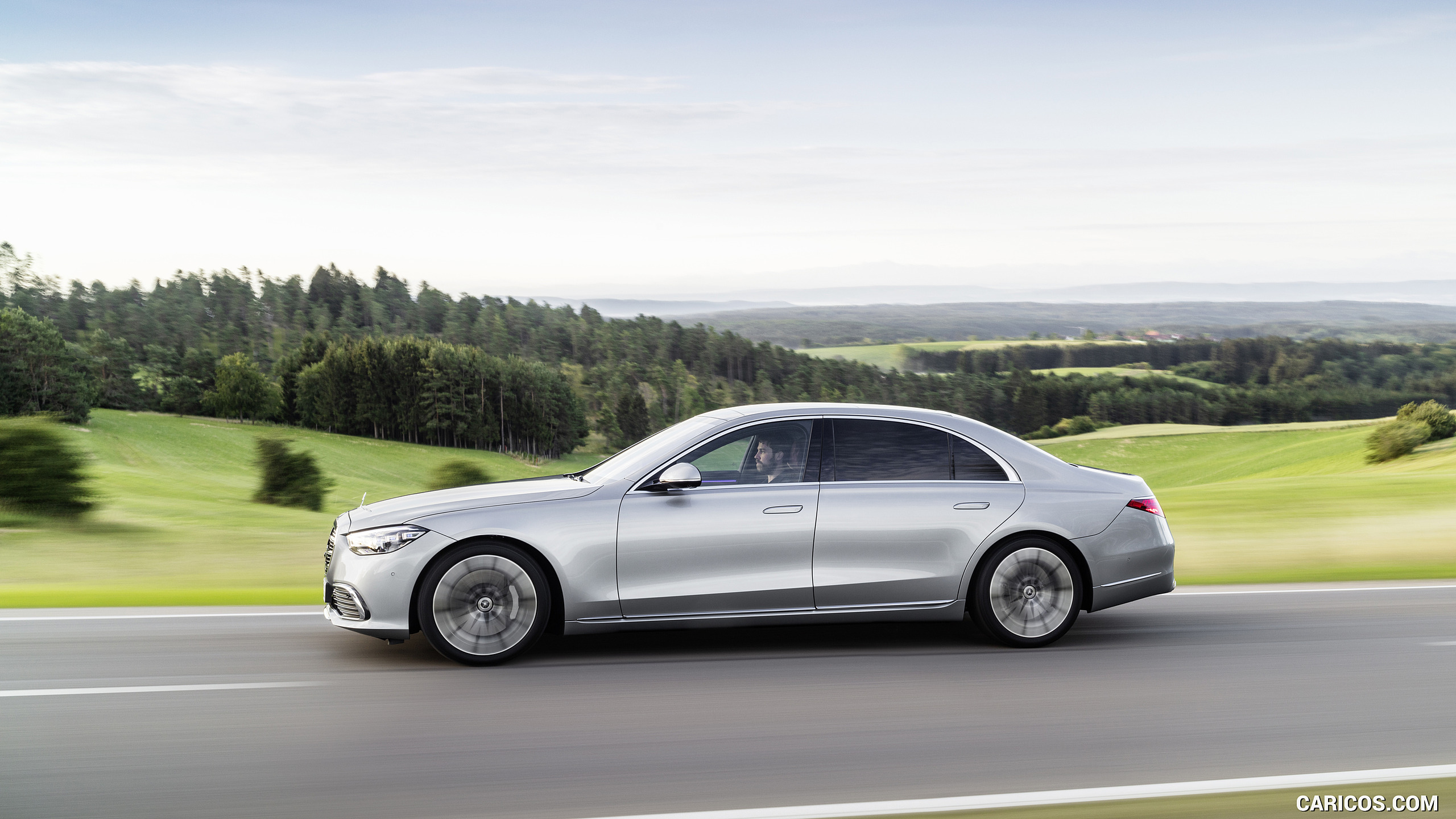 2021 Mercedes-Benz S-Class (Color: High-tech Silver) - Side, #44 of 316