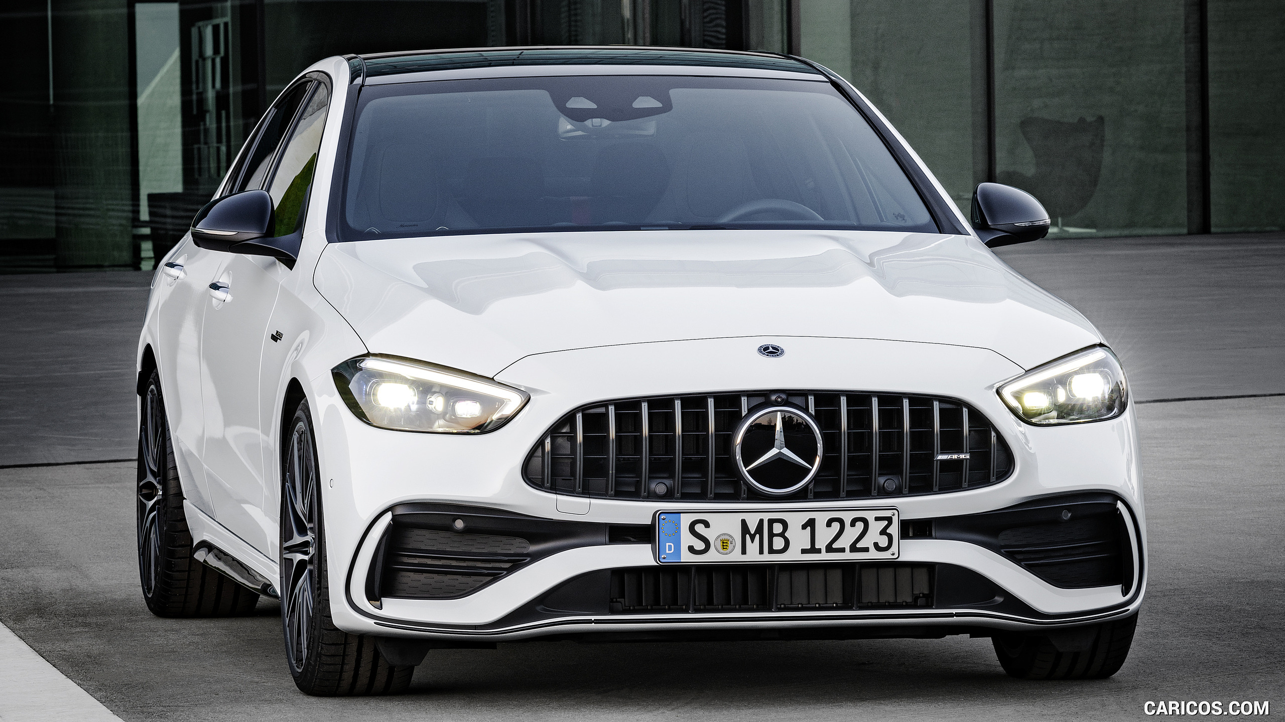 2023 Mercedes-AMG C 43 4MATIC (Color: Opalite White) - Front, #10 of 31