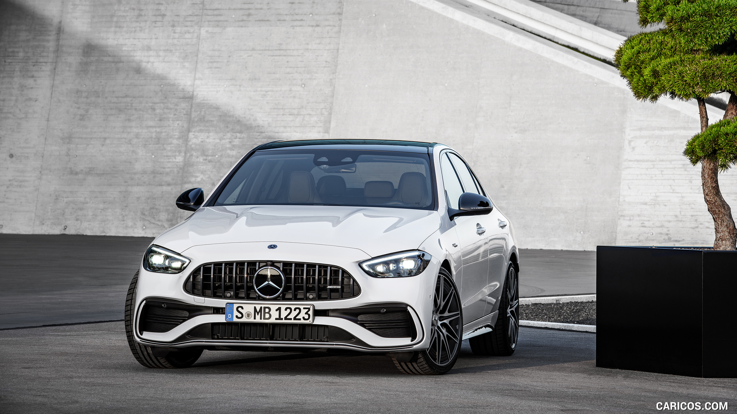 2023 Mercedes-AMG C 43 4MATIC (Color: Opalite White) - Front, #14 of 31
