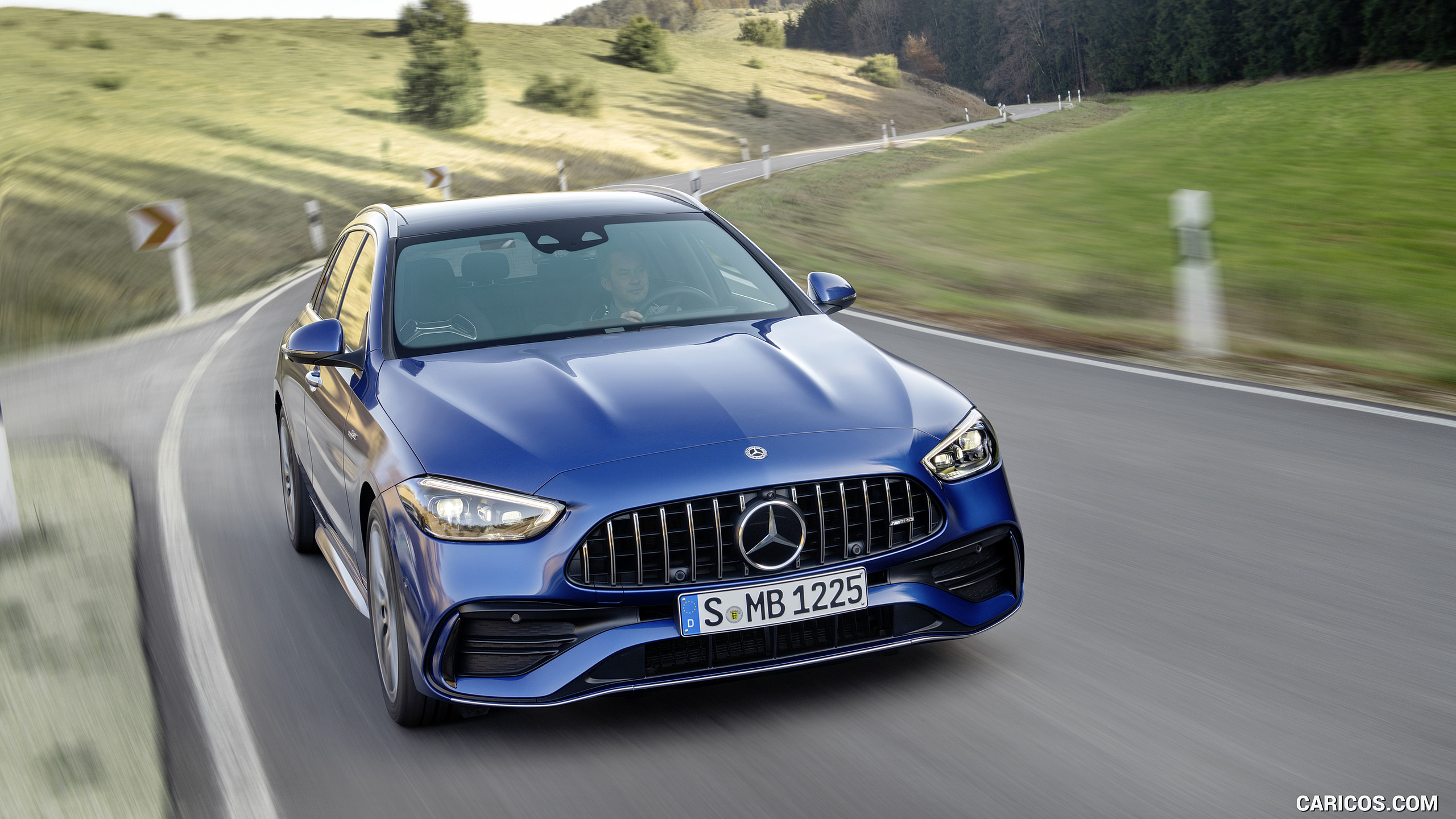 2023 Mercedes-AMG C 43 Estate 4MATIC T-Modell (Color: Spectral Blue) - Front, #5 of 29