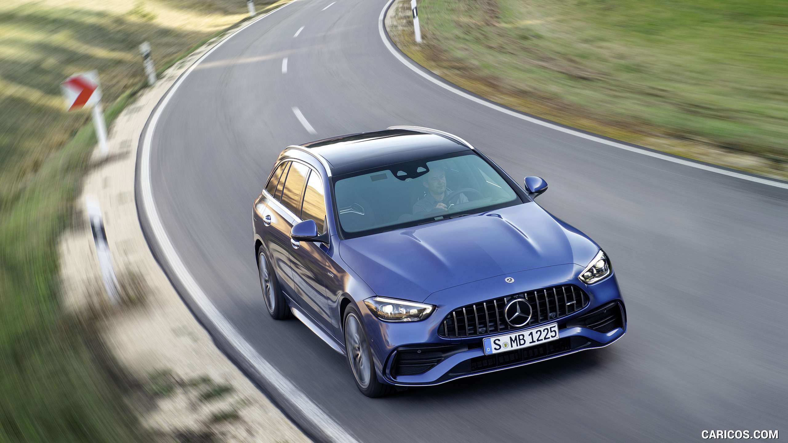 2023 Mercedes-AMG C 43 Estate 4MATIC T-Modell (Color: Spectral Blue) - Front, #6 of 29