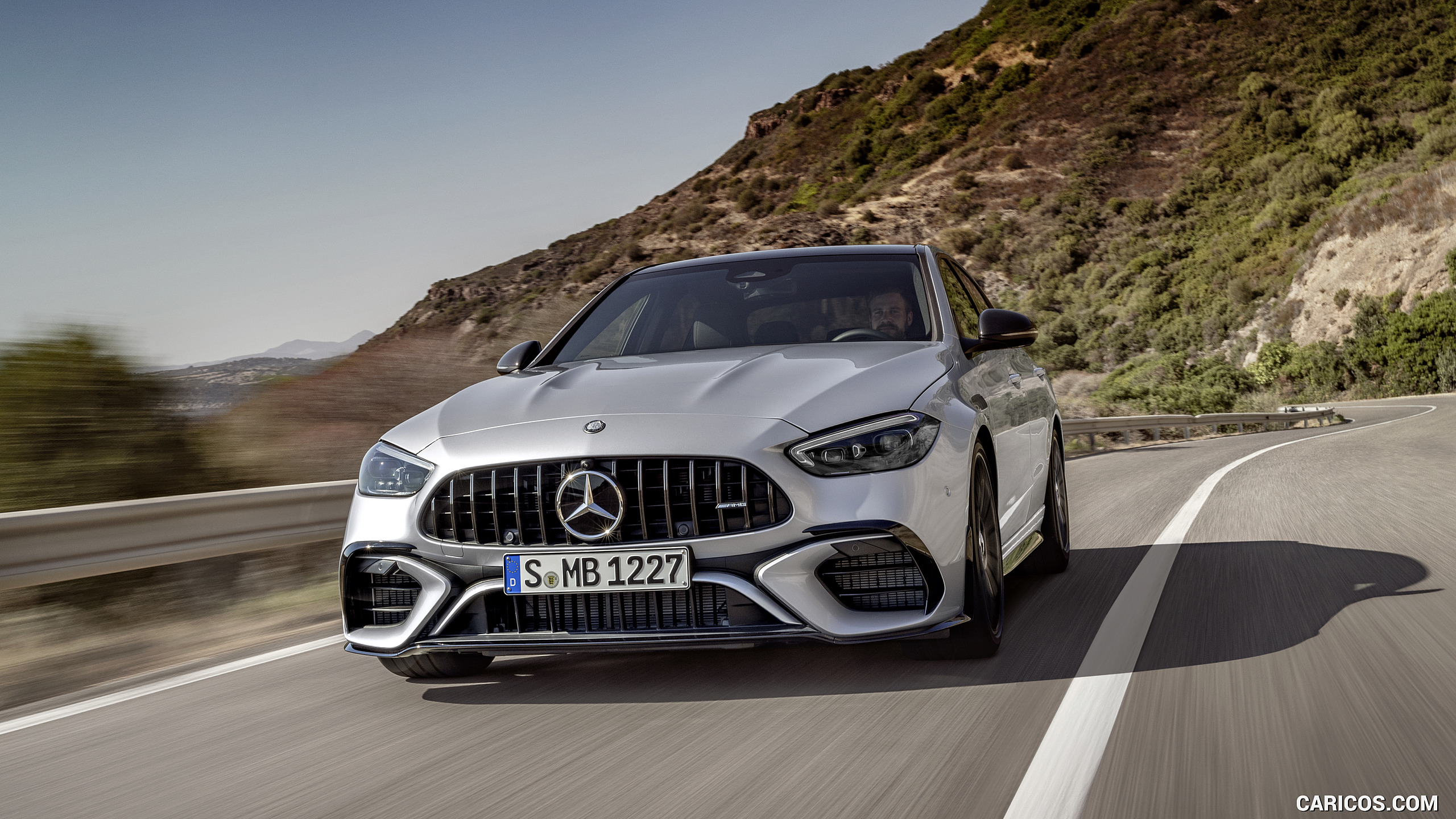 2024 Mercedes-AMG C 63 S E Performance Sedan (Color: High Tech Silver) - Front, #3 of 28