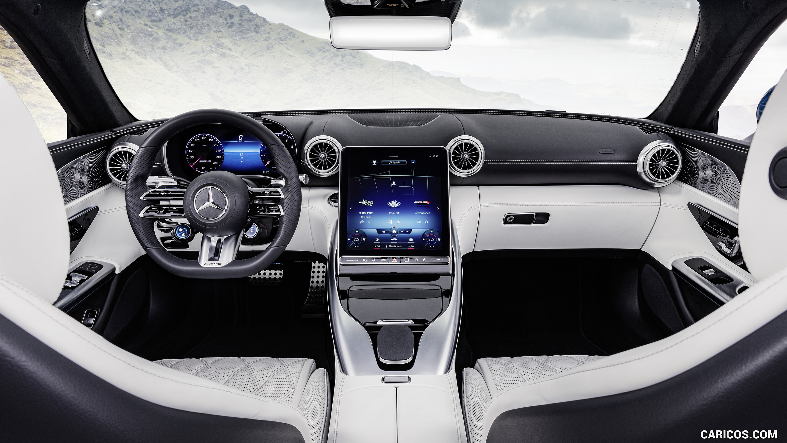 2023 Mercedes-AMG SL 43 (Color: Hyperblue Metallic) - Interior, Cockpit, #37 of 40