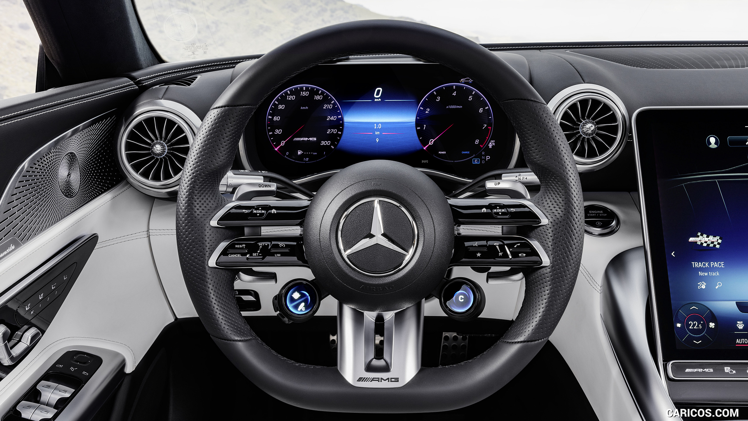 2023 Mercedes-AMG SL 43 (Color: Hyperblue Metallic) - Interior, Steering Wheel, #39 of 40