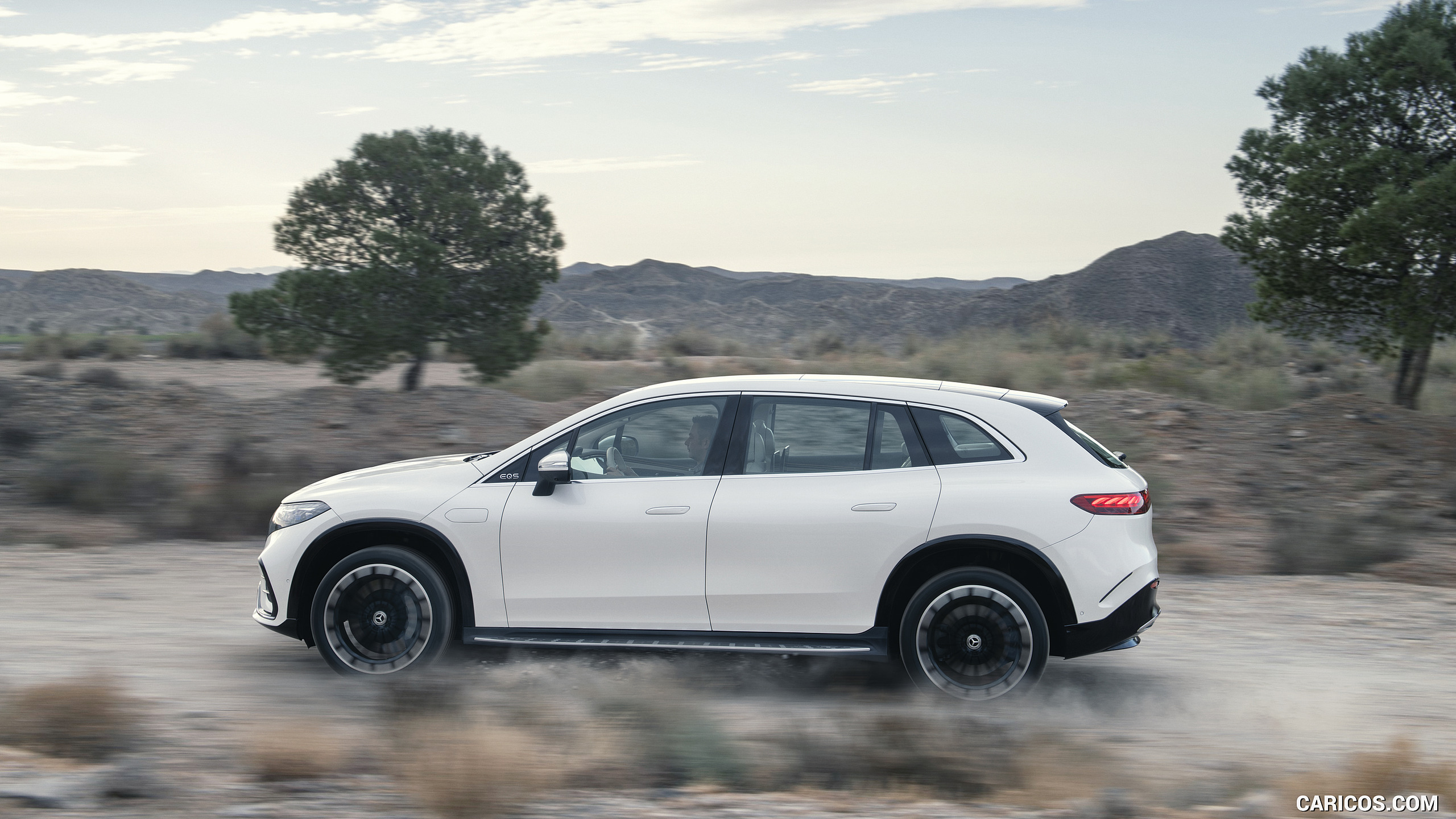 2023 Mercedes-Benz EQS SUV AMG Line (Color: Diamond White) - Side, #12 of 107