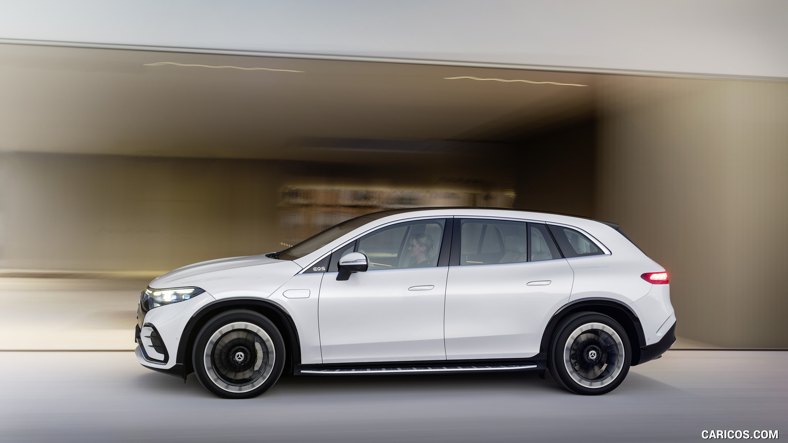 2023 Mercedes-Benz EQS SUV AMG Line (Color: Diamond White) - Side, #21 of 107